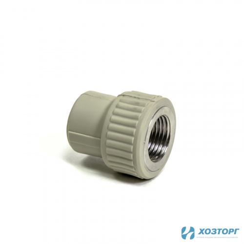 Муфта комбинированная вн.рез. 20х1/2" WALTON серый (10/200)
