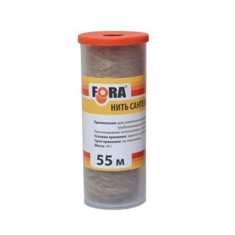 Нить сантехническая льняная 55м, FORA 006140301 (1/24)