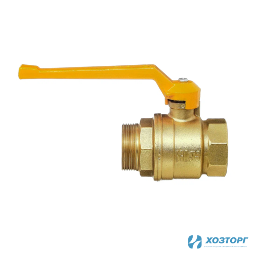 Кран шаровый БАЗ  1" г/ш ЖЁЛТАЯ ручка газовый 11Б27П Ду25 А11 (1/25)