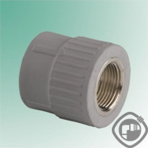 Муфта комбинированная вн.рез. 25х 3/4" R-ТВ серый 031023406 (25/150)