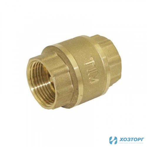 Обратный клапан латунь 1" с металлическим штоком TIM JH-1012std (1/50)